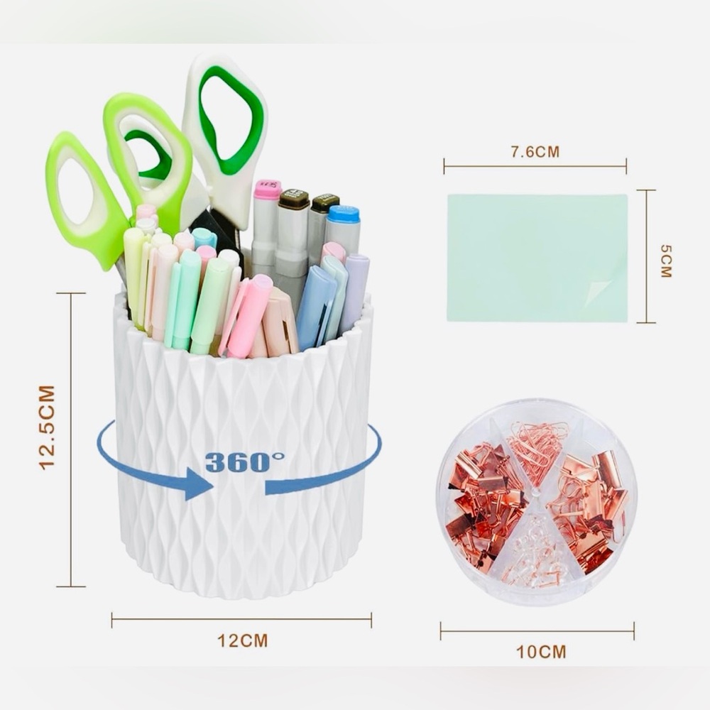 3Pcs 360° Rotating Desk Organizers and Accessories